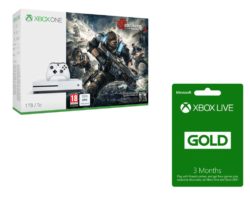 MICROSOFT Xbox One S with Gears of War 4 & Xbox LIVE Gold Membership Bundle